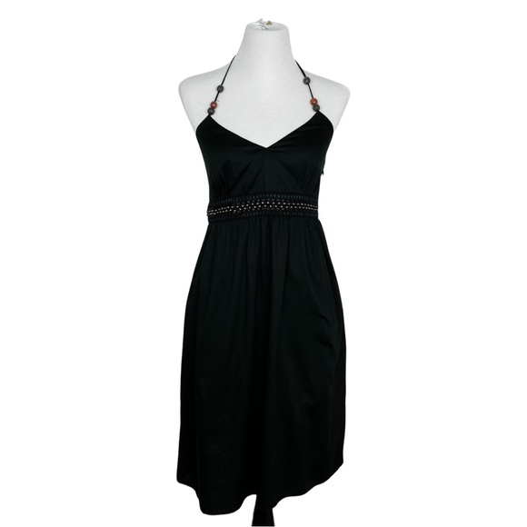 Ann Taylor Black Halter Neck Beaded Dress Women’s 4 - Picture 8 of 8